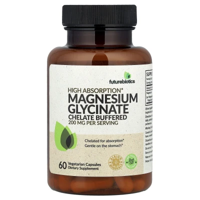 Futurebiotics - Magnesium Glycinate | 60 Vegetarian Capsules (100 mg per Capsule)