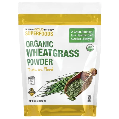California Gold Nutrition - Superfoods | Organic Wheatgrass Powder | 8.5 oz (240 g)