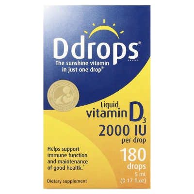 Ddrops - Liquid Vitamin D3 | 2000 IU | 0.17 fl oz (5 ml)