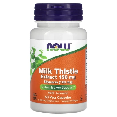 NOW Foods - Milk Thistle Extract with Turmeric | 60 Veg Capsules