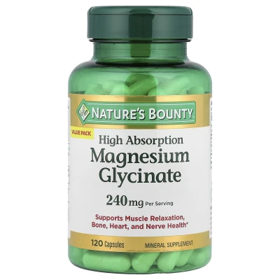 Nature Bounty Advanced Magnesium Glycinate High Absorption Bone Health Whole Body 360Mg per Serving