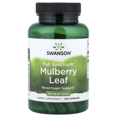 Swanson - Full Spectrum® Mulberry Leaf | 500 mg | 120 Capsules