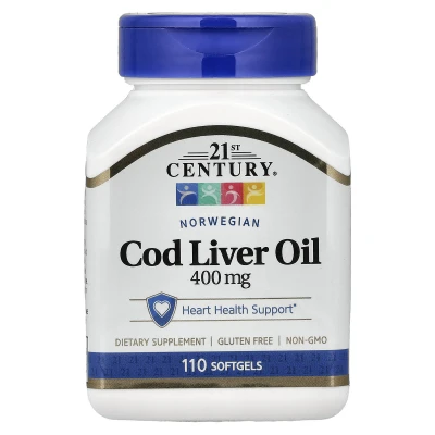 21st Century - Norwegian Cod Liver Oil | 400 mg | 110 Softgels