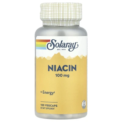 Solaray - Niacin | 100 mg | 100 VegCaps
