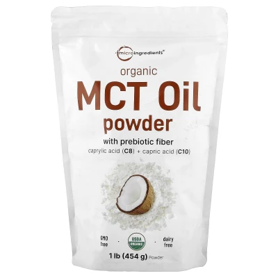 Micro Ingredients - Organic MCT oil Powder with Prebiotic Fibre | 454 g (1 lb)