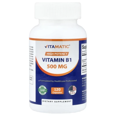 Vitamatic - Vitamin B1 | 500 mg | 120 Capsules