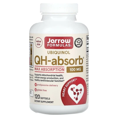 Jarrow Formulas - Ubiquinol | QH-Absorb | Max Absorption | 100 mg | 120 Softgels