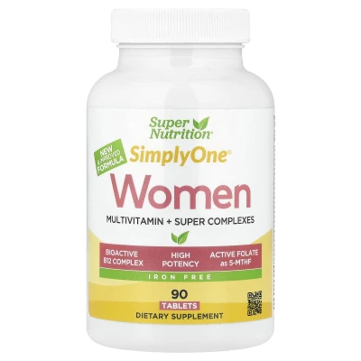 Super Nutrition - Simply One® | Women's Multivitamin with Super Complexes | Iron Free | 90 Tablets
