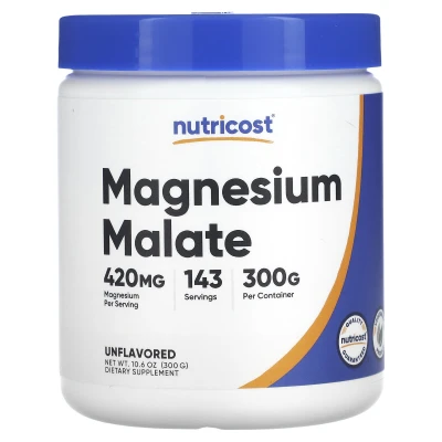 Nutricost - Magnesium Malate | Unflavoured | 10.6 oz (300 g)