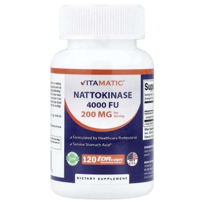 Vitamatic - Nattokinase | 120 DRcaps® (100 mg per Capsule)