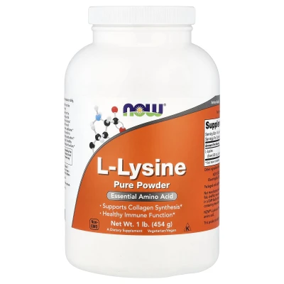 NOW Foods - L-Lysine Pure Powder | 1 lb (454 g)
