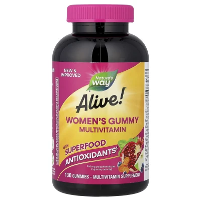 Nature's Way - Alive!® Women's Gummy Multivitamin | Mixed Berry | 130 Gummies