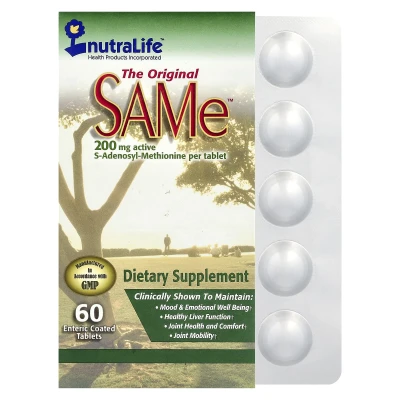NutraLife - SAMe | 200 mg | 60 Enteric Coated Tablets
