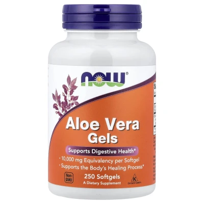 NOW Foods - Aloe Vera Gels | 250 Softgels (50 mg per Softgel)