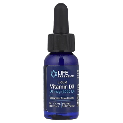 Life Extension - Liquid Vitamin D3 | 50 mcg (2000 IU) | 1 fl oz (29.57 ml)