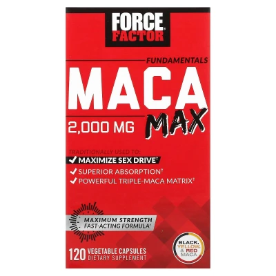 Force Factor - Fundamentals | Maca Max | 120 Vegetable Capsules
