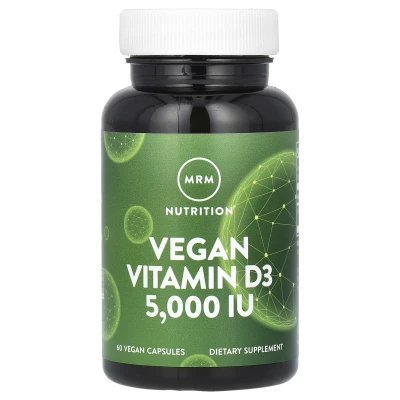 MRM Nutrition - Vegan Vitamin D3 | 125 mcg (5000 IU) | 60 Vegan Capsules