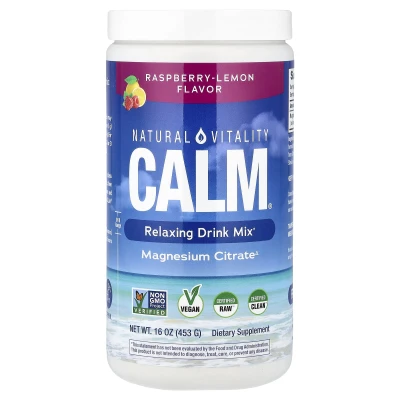 Natural Vitality - CALM® | Relaxing Drink Mix | Raspberry-Lemon | 16 oz (453 g)