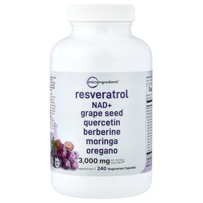 Micro Ingredients - Resveratrol | 240 Vegetarian Capsules