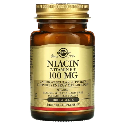 Solgar - Niacin (Vitamin B3) | 100 mg | 100 Tablets