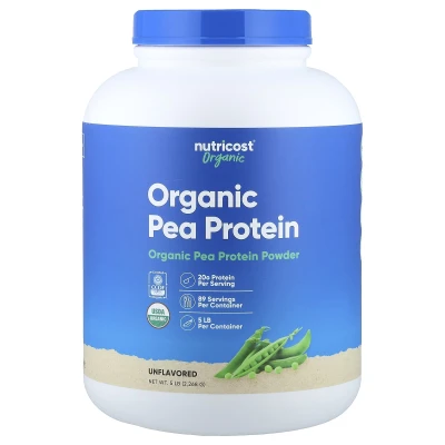 Nutricost - Organic Pea Protein | Unflavoured | 5 lb (2268 g)