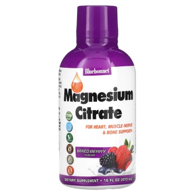 Bluebonnet Nutrition - Liquid Magnesium Citrate | Mixed Berry | 16 fl oz (473 ml)