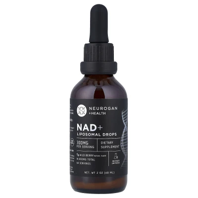 Neurogan Health - NAD+ Liposomal Drops | Wild Berry | 300 mg | 2 fl oz (60 ml)