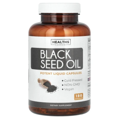 Healths Harmony - Black Seed Oil | 180 Capsules (500 mg per Capsule)