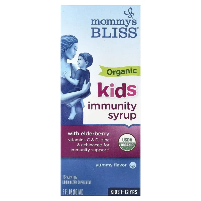 Mommy's Bliss - Kids Organic Immunity Syrup | Kids 1-12 Yrs | 3 fl oz (90 ml)