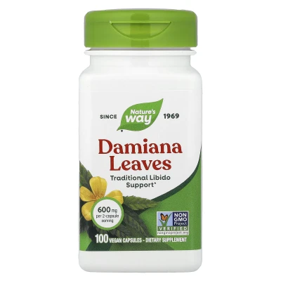 Nature's Way - Damiana Leaves | 100 Vegan Capsules (300 mg per Capsule)