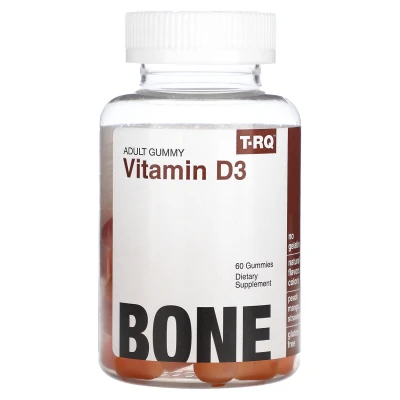 T-RQ - Adult Gummy | Vitamin D3 | Peach | Mango | Strawberry | 60 Gummies