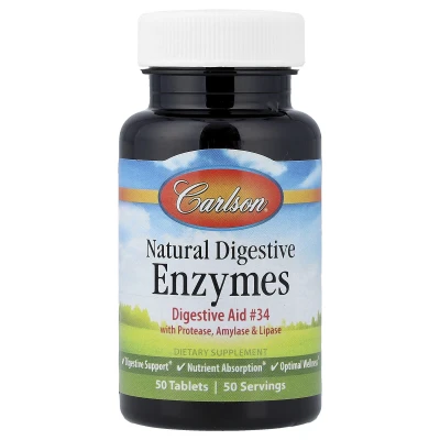 Carlson - Natural Digestive Enzymes | 50 Tablets
