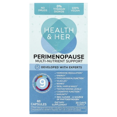 Health and Her - Perimenopause | Multi-Nutrient Support | 60 Capsules
