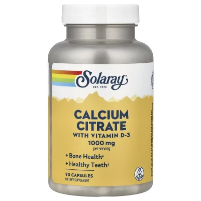 Solaray - Calcium Citrate with Vitamin D-3 | 90 Capsules