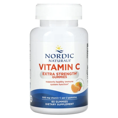 Nordic Naturals - Vitamin C Gummies | Tangerine | 60 Gummies (250 mg per Gummy)
