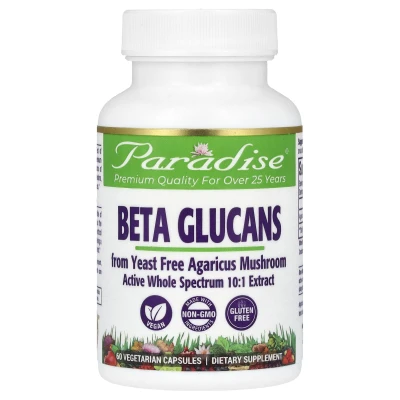 Paradise Herbs - Beta Glucans | 60 Vegetarian Capsules (250 mg per Capsule)
