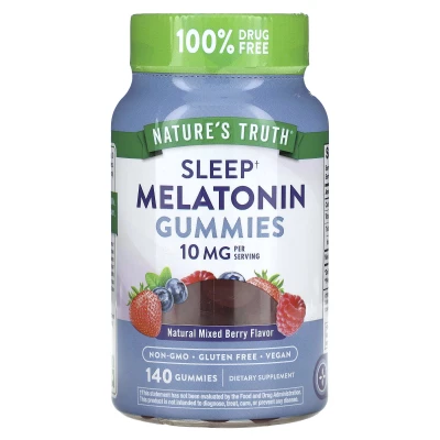 Nature's Truth - Sleep Melatonin Gummies | Natural Mixed Berry | 140 Gummies (5 mg per Gummy)