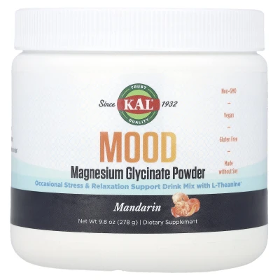 KAL - Mood Magnesium Glycinate Powder | Mandarin | 9.8 oz (278 g)