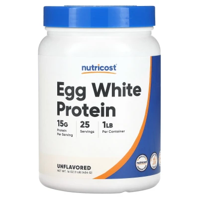 Nutricost - Egg White Protein | Unflavoured | 1 lb (454 g)