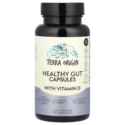 Terra Origin - Healthy Gut™ Capsules with Vitamin D | 60 Capsules