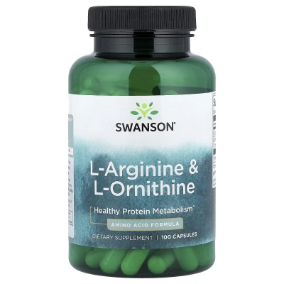 Swanson - L-Arginine & L-Ornithine | 100 Capsules