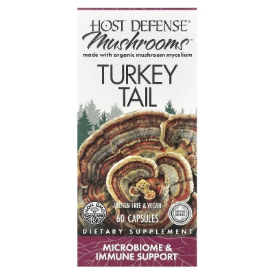 Host Defense - Mushrooms™ | Turkey Tail | 60 Capsules (0.5 g per Capsule)