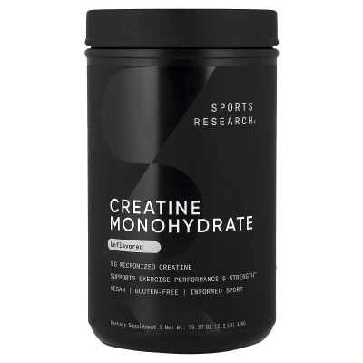 Sports Research Creatine Monohydrate Unflavoured 1 kg (2.2 lb)