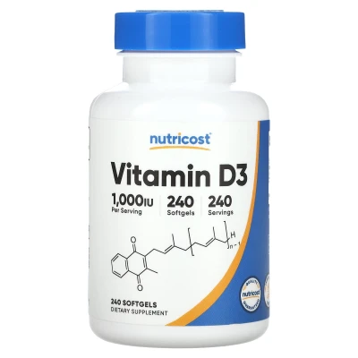 Nutricost - Vitamin D3 | 1000 IU | 240 Softgels