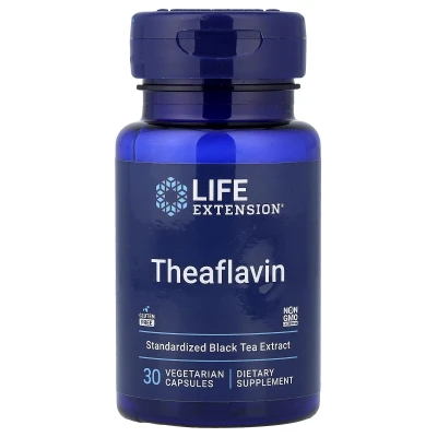 Life Extension - Theaflavin | Standardised Black Tea Extract | 30 Vegetarian Capsules (350 mg per Capsule)