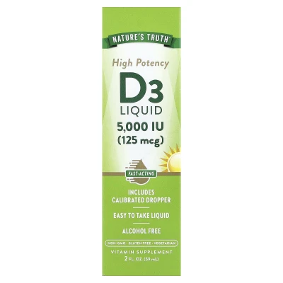 Nature's Truth - Vitamin D3 Liquid | High Potency | 2 fl oz (59 ml)