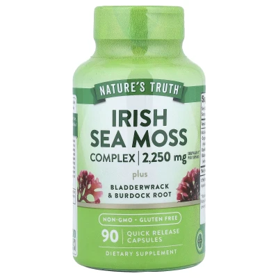 Nature's Truth - Irish Sea Moss Complex Plus Bladderwrack & Burdock Root | 90 Quick-Release Capsules