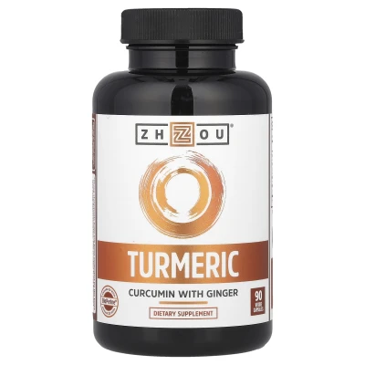 Zhou Nutrition - Turmeric | Curcumin with Ginger | 90 Veg Capsules