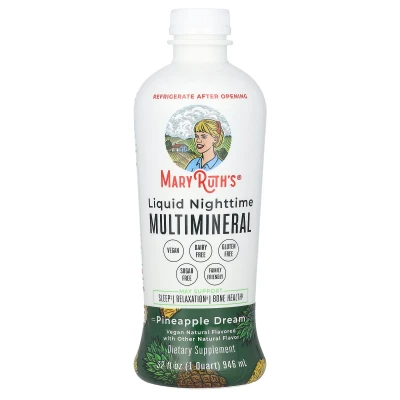 MaryRuth's - Liquid Nighttime Multimineral | Pineapple Dream | 32 fl oz (946 ml)