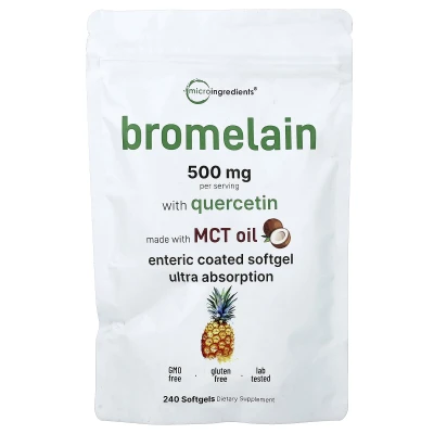 Micro Ingredients - Bromelain With Quercetin | 240 Capsules